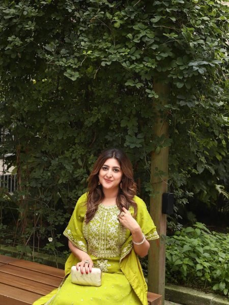 Richly Designed Faux Georgette Kaftan Pant Set with Sequins anf Zari Work at Party Wear Kurti With Bottom Wholesale