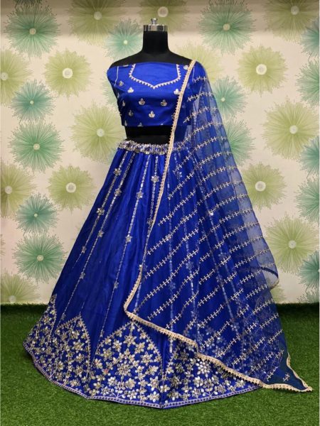 Royal Blue Color Heavy Embroidery Work Lehenga Choli  Designer Lehenga Choli