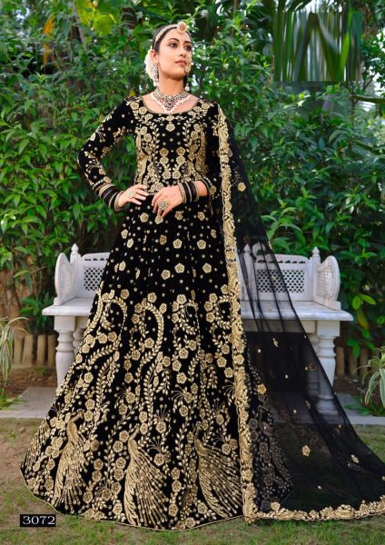 Royal Dresses For Wedding Heavy Velvet Lehenga Choli  Wedding Bridal Dress Wholesale