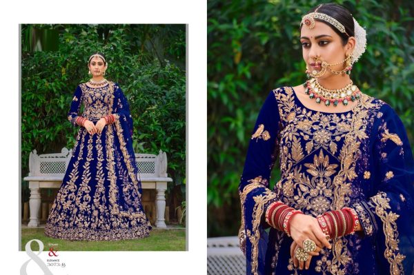 Royal Dresses For Wedding Heavy Velvet Lehenga Choli  Wedding Bridal Dress Wholesale