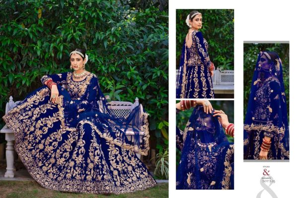 Royal Dresses For Wedding Heavy Velvet Lehenga Choli  Wedding Bridal Dress Wholesale