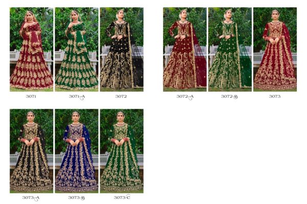 Royal Dresses For Wedding Heavy Velvet Lehenga Choli  Wedding Bridal Dress Wholesale