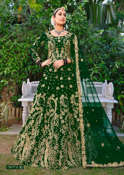 Royal Dresses For Wedding Heavy Velvet Lehenga Choli  Wedding Bridal Dress Wholesale