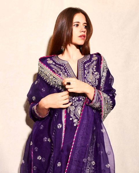 Royal Elegance Deep Purple Premium Chinon Kurta Palazzo Set Ready to Wear Hot Selling Heavy Sequence Suit Ready To Wear Collection