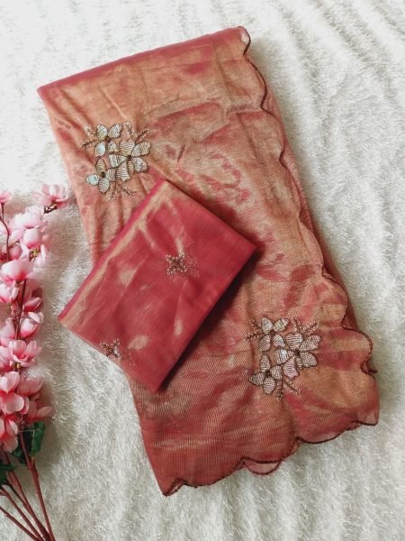 New Fashion Arrival by Royal Export Original Jimmy Choo Saree with Embroidery Work Silk Blouse Popular Traditional Party Wear Saree Collection 2025 JIMMY CHOO SAREE