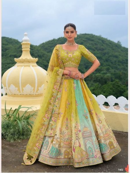 Royal Export Presenting Bridal  Khatli Embroidery Work Lehenga Choli  Bridal Lehenga Choli