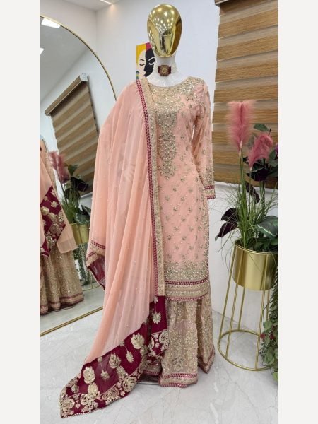 Royal Export Presenting Fox Georgette Embroidered Suit  Ready To Wear Collection