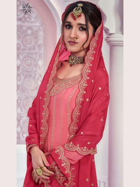 Royal Export Presenting Heavy Embroiderd Chinon Suits  Designer Plazzo Salwar Suits Wholesale