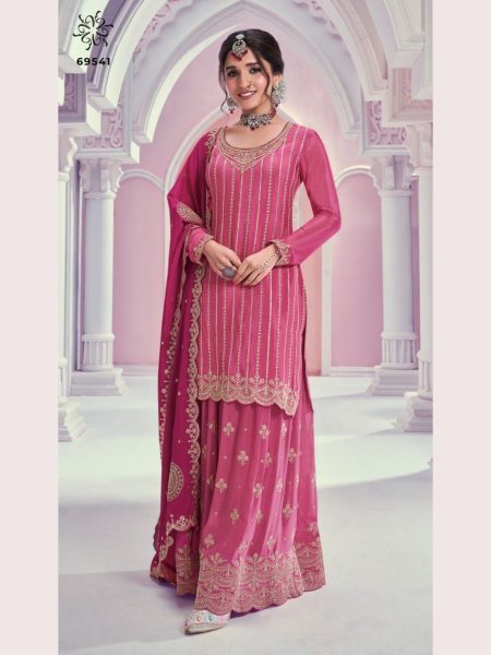 Royal Export Presenting Heavy Embroiderd Chinon Suits  Designer Plazzo Salwar Suits Wholesale