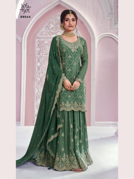 Royal Export Presenting Heavy Embroiderd Chinon Suits  Designer Plazzo Salwar Suits Wholesale