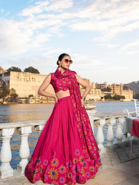 Royal Export Presenting  Wedding Special Floral Printed Lehenga Choli  Lehenga