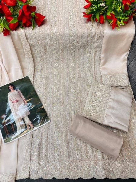 Royal Glow Half White Rangoli Sequin Suit Elegance for Every Occasion Designer Plazzo Salwar Suits Wholesale