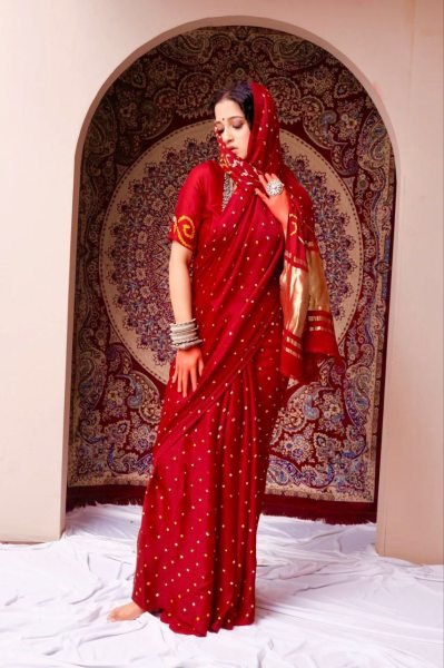 Royal Navy Blue Gaji Silk Bandhani Saree with Gota Patti Festive Must Have Bandhej Sarees Wholesale