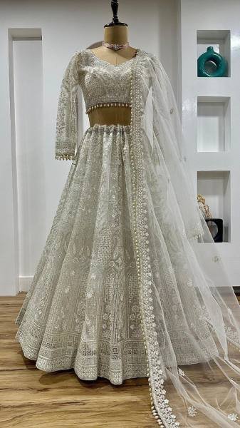 Royal Nude Dori Lehenga Set with Pearl Work and Heavy Flair at Manufacturer Price Designer Lehenga Choli