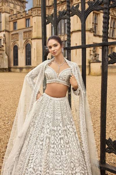 Royal Nude Dori Lehenga Set with Pearl Work and Heavy Flair at Manufacturer Price Designer Lehenga Choli