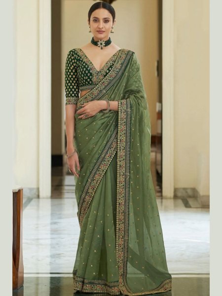 Royal Organza Embroidered Saree with Designer Butti   Lace Border Banglory Silk Festive Wear Textile Exporters Surat Organza Sarees Wholesale