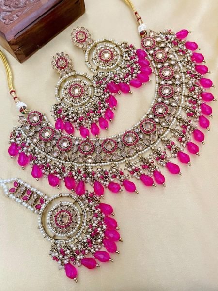 Royal Pakistani Reverse Stone Choker Set with Tikka &  Earrings Perfect for Nikkah Fashion Accessories Wholesale