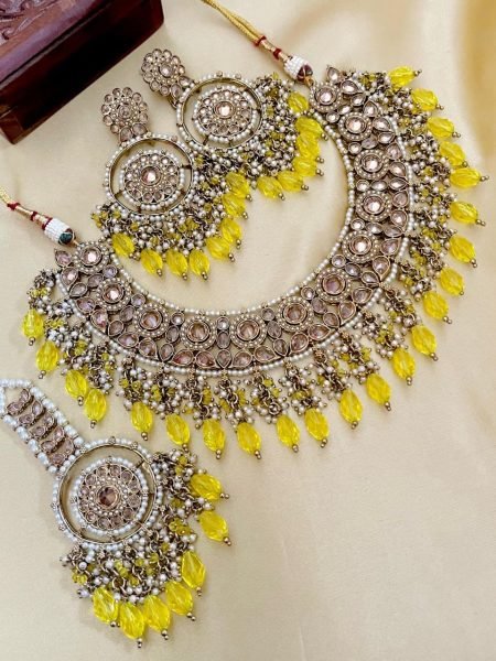 Royal Pakistani Reverse Stone Choker Set with Tikka &  Earrings Perfect for Nikkah Fashion Accessories Wholesale