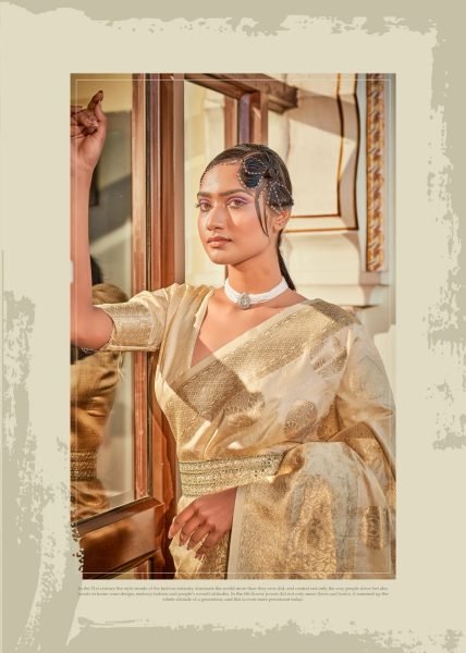 Rozy Silk Banarasi Butta Silk with Zari Weaving Pastel Color Saree Designer Wedding Sarees Wholesale
