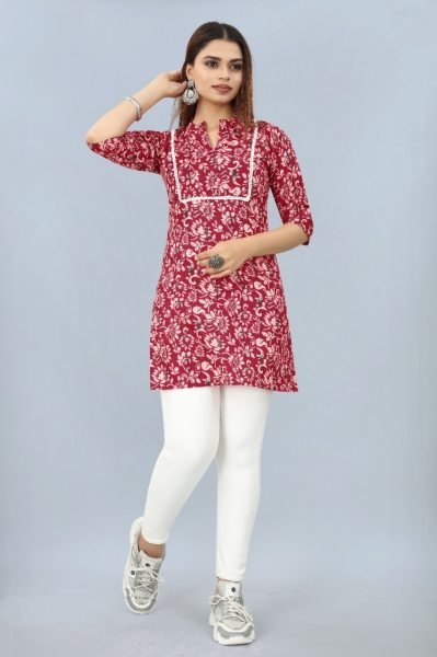 Ruby cotton Short Kurti Western Ladies Top Wholesale