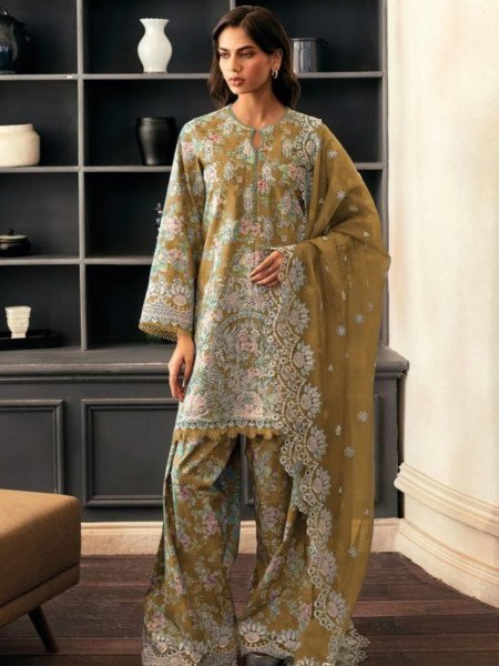 Rungrez Chikankari Cotton Suit with Designer Embroidery and Kota Dupatta By Deepsy Collection Pakistani Suits Wholesale