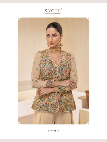 Sayuri Designer Free Size Stitched Real Georgette Suits  Designer Plazzo Salwar Suits Wholesale