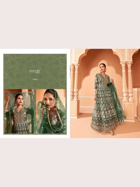 Sayuri Designer Printed Fox Georgette Embroidered Gown Pant With Dupatta  Anarakali Gown Wholesale