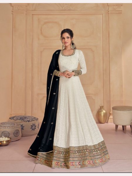 Sayuri Designer Real Georgette Anarkali Gown With Dupatta  Anarakali Gown Wholesale