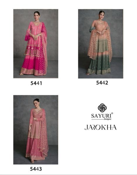 Sayuri Designer Real Georgette Sharara Suits  Designer Plazzo Salwar Suits Wholesale