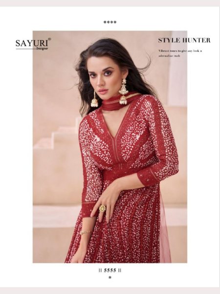 Sayuri Designer Real Georgette Fully Stitched Gown Collection  Anarakali Gown Wholesale