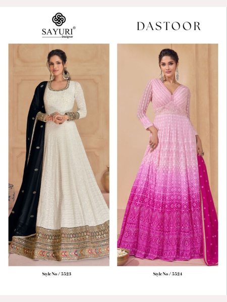 Sayuri Designer Real Georgette Anarkali Gown With Dupatta  Anarakali Gown Wholesale