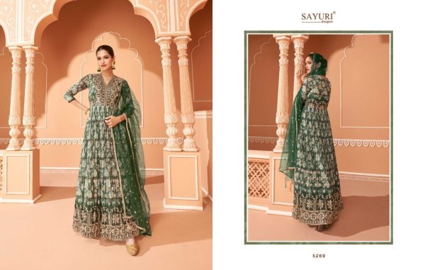 SAYURI Saheli 5267  Printed Fox  Georgette With Embrodery Siquance Work Long Anarkali Gown Anarakali Gown Wholesale