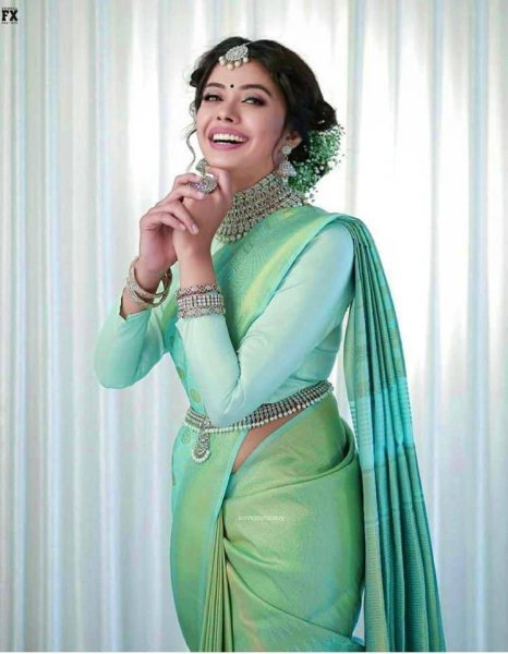Sea Green Lichi Silk Banarasi Saree Banarasi Saree Wholesale