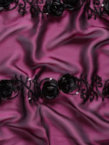 Sequence Embroidery Rangoli Georgette Saree  Georgette Sarees Wholesale
