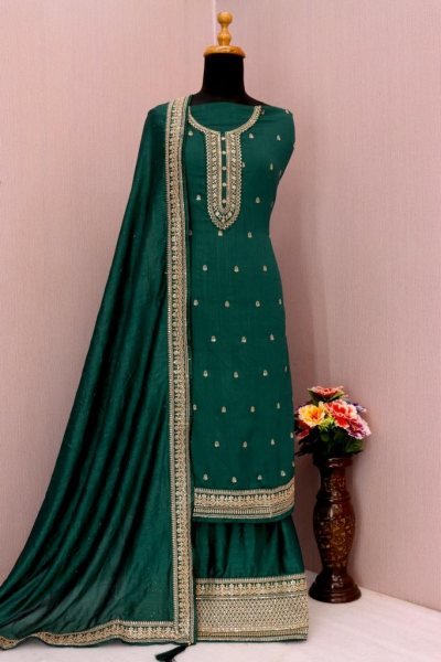 Shaheen-3 indian women designer silk georgette pant salwar kameez suit party eid festive Designer Plazzo Salwar Suits Wholesale