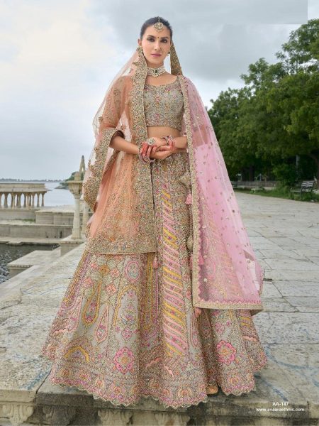 Shop Now Luxury Silk Bridal Lehenga Choli With Beautiful Embroidered Work  Bridal Lehenga Choli