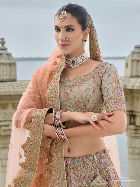 Shop Now Luxury Silk Bridal Lehenga Choli With Beautiful Embroidered Work  Bridal Lehenga Choli