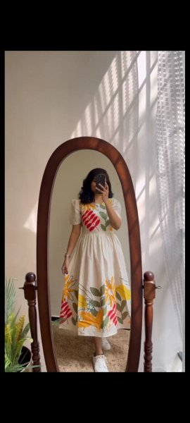 Shop pure cotton white printed one piece dress for summer casual wear Printed Kurtis