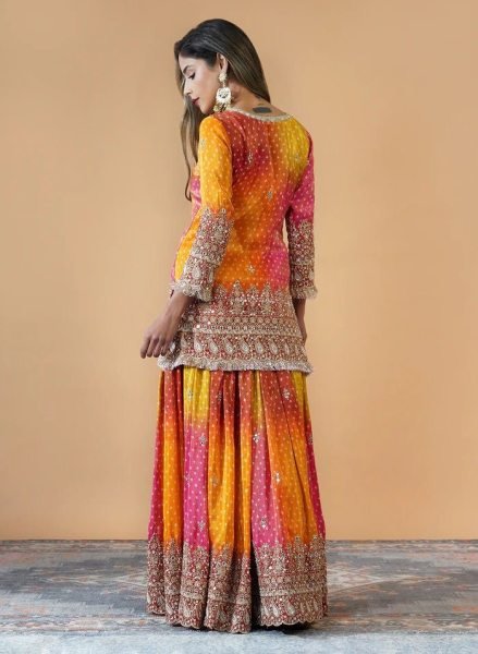  Shop Real Mirror Work Embroidered Chinon Silk Suit  for Weddings   Festivities Ready To Wear Collection
