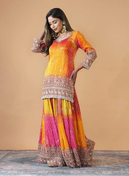  Shop Real Mirror Work Embroidered Chinon Silk Suit  for Weddings   Festivities Ready To Wear Collection