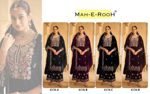 Shop This Pure Velvet Embroidery Pakistani Festive Wear 3 Piece Salwar Suit At Trusted wholesaler in Gujarat Pakistani Suits Wholesale