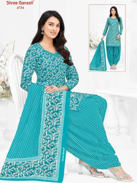 Shree Ganesh Hansika Cotton Printed Suit Material Elegant Styles Shree Ganesh Dress Material