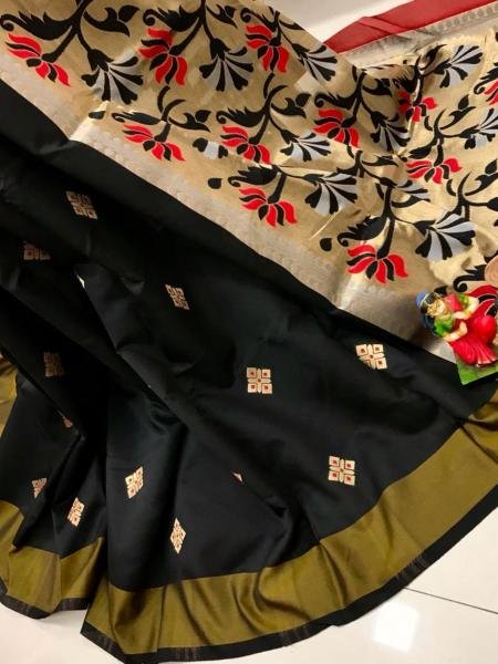 Soft Banarasi Cotton Silk Saree with Rich Weaving and Contrast Pallu  At Wholesale Rate Sarees 