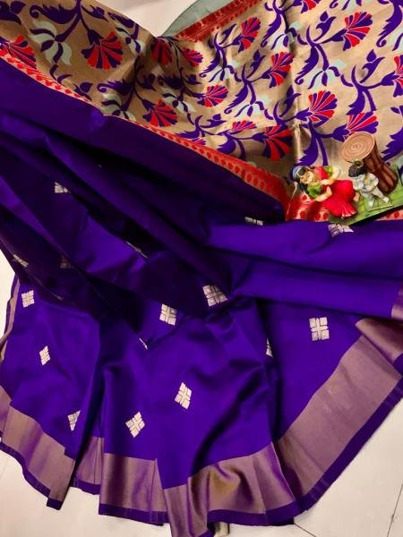 Soft Banarasi Cotton Silk Saree with Rich Weaving and Contrast Pallu  At Wholesale Rate Cotton Sarees Wholesale