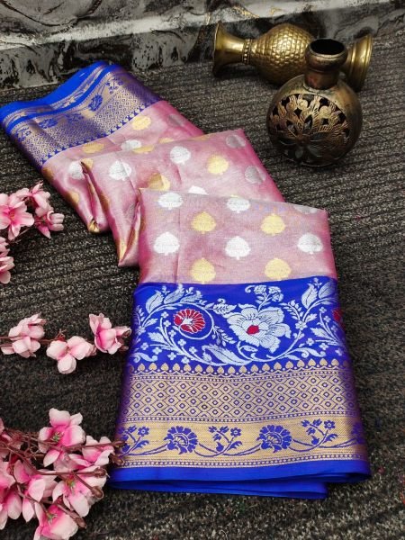 Soft Banarasi Tussar Silk Saree With Beautiful Gold Zari Weaving  Banarasi Saree Wholesale