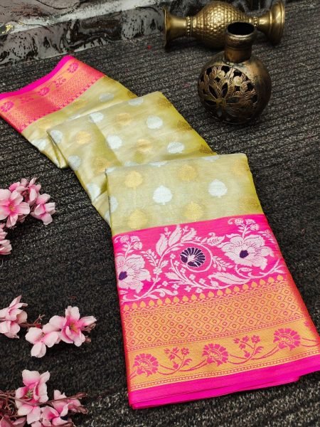 Soft Banarasi Tussar Silk Saree With Beautiful Gold Zari Weaving  Banarasi Saree Wholesale
