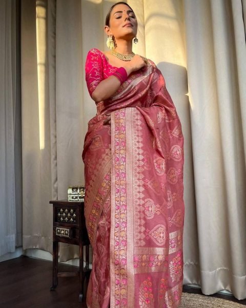 Soft Banarsi Silk Saree With Zari Weaving  Banarasi Saree Wholesale