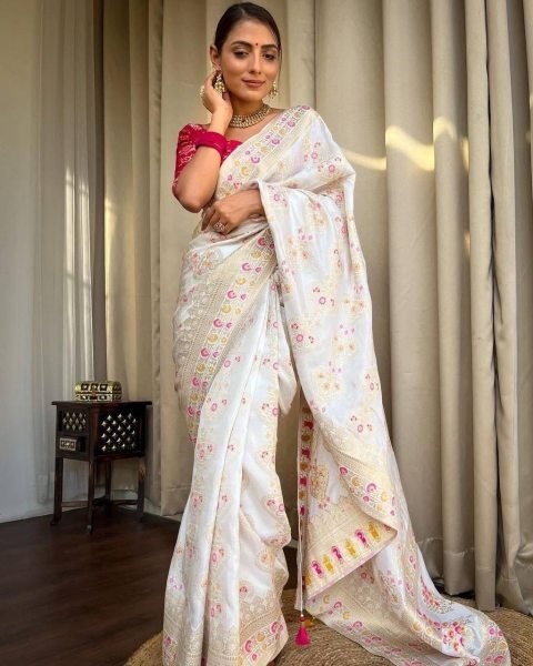 Soft Banarsi Silk Saree With Zari Weaving  Banarasi Saree Wholesale
