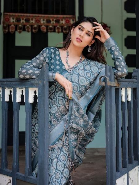 Soft & Breathable Linen Cotton Saree – Premium Craftsmanship at Manufacturer Price 