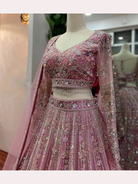 Soft Butterfly Net Sequins Embroidery Work Lehenga Choli  Designer Lehenga Choli